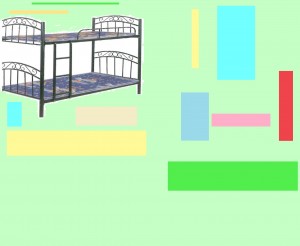 Designer Imported Black Steel Bunk Bed With Reinforce Bed Base