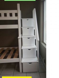 Wooden Steps with Drawers to Fit on Various Bunk Beds